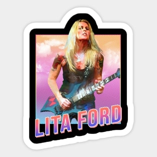 Lita ford//retro for fans Sticker